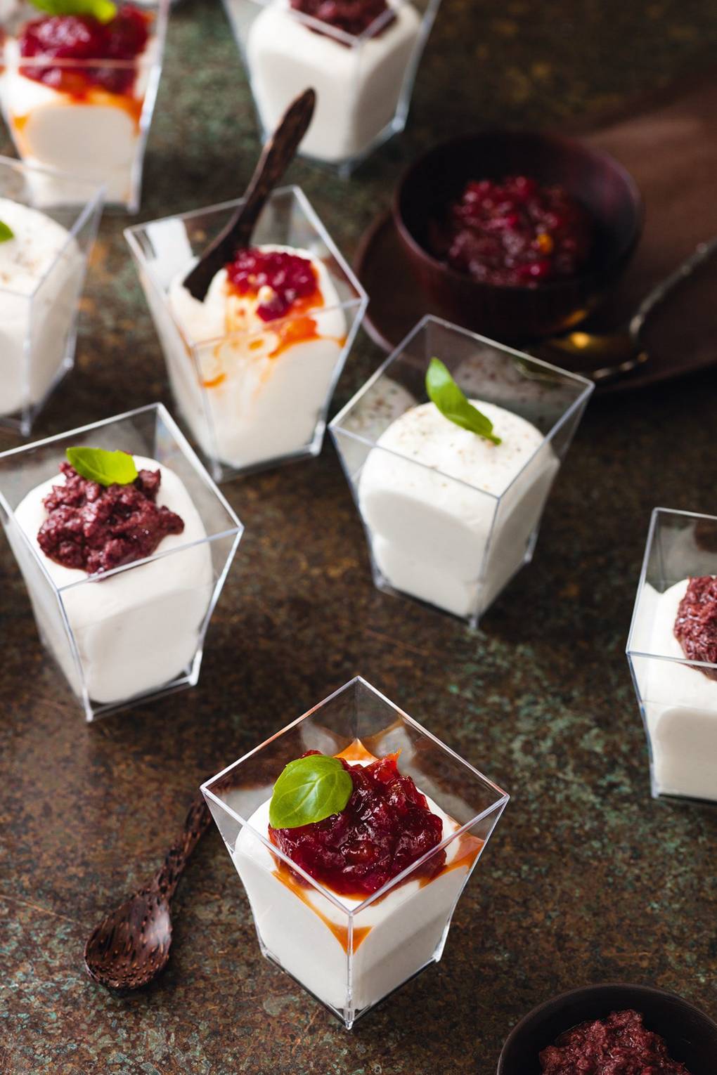 Goats cheese panna cotta Canapé Recipes House Garden