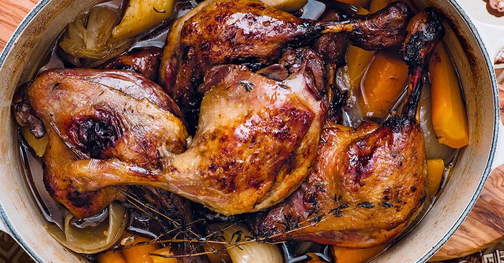 Duck legs with root vegetables, beer and honey | House & Garden