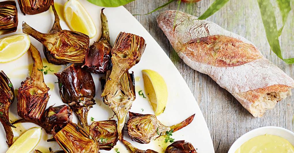 Roasted artichokes with anchovies and aioli Recipes House & Garden