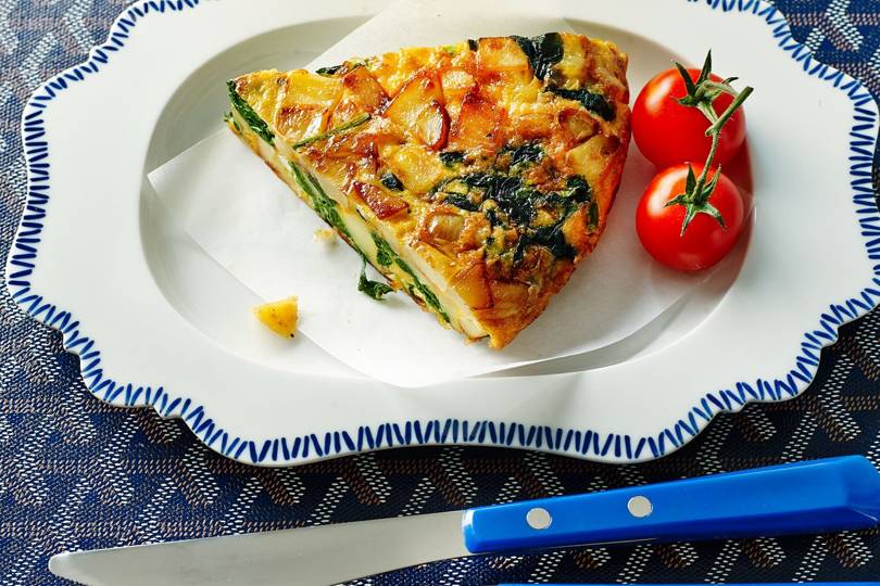 Frittata recipe with new potato and spinach House & Garden