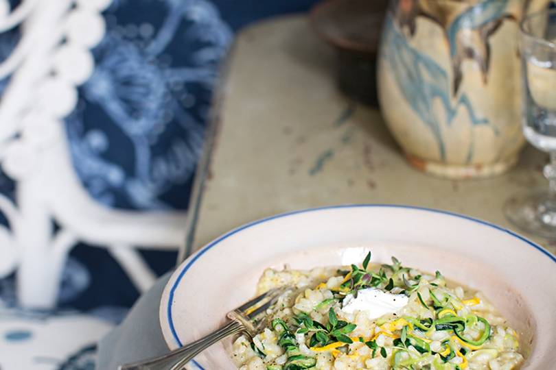 Courgette and goats’ cheese risotto House & Garden
