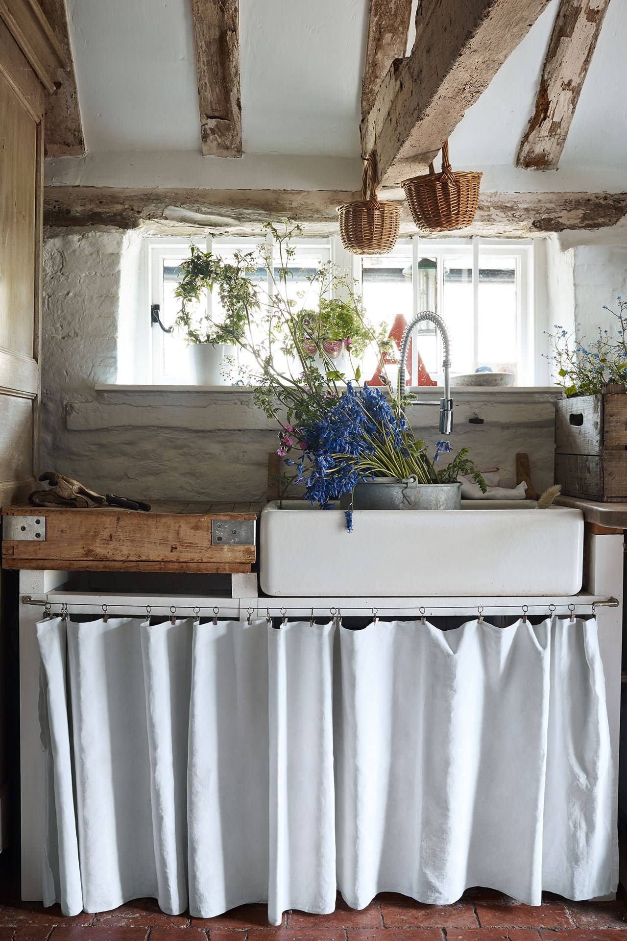 Time To Rethink Curtains Instead Of Cabinets House Garden