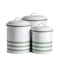 Hempton Enamelware Three Piece Canister Set, £70