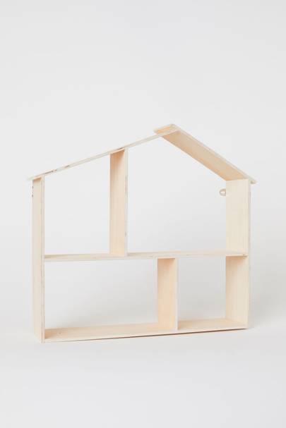 House-shaped wooden shelf, H&M, £19.99