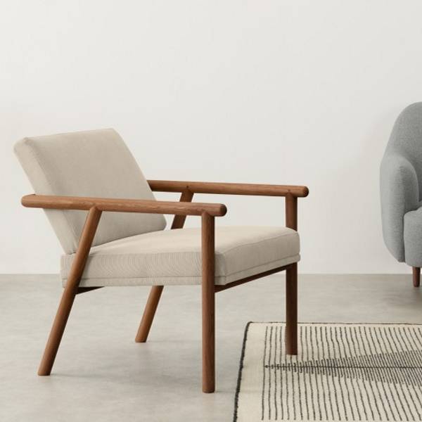 Wooden midcentury style armchairs House & Garden