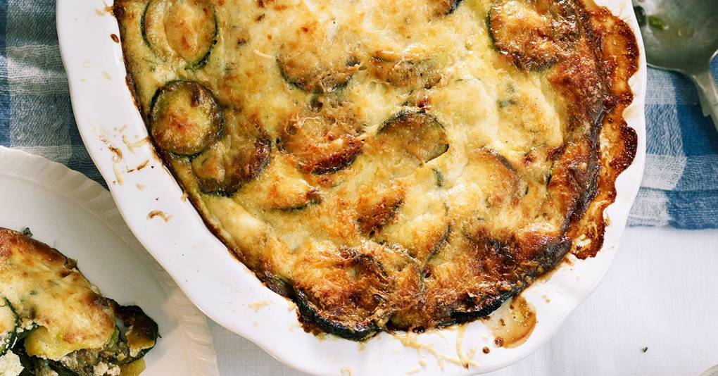 Vegetarian gratin recipe with courgette and ricotta and basil | House ...