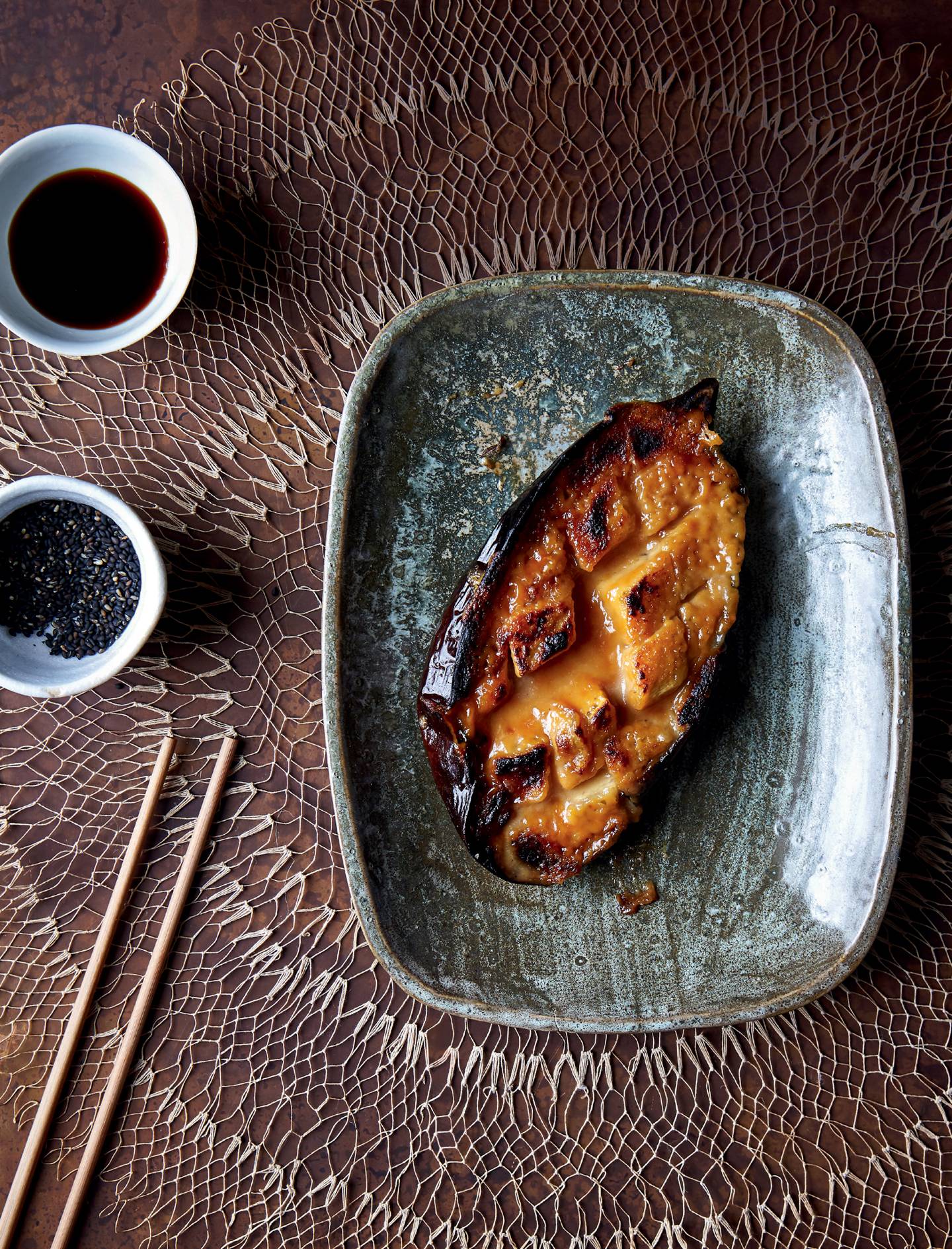 Miso glazed aubergine recipe House & Garden