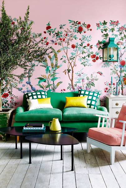 Green Sofa Living Room Design Ideas, What Colour Goes With Lime Green Sofa