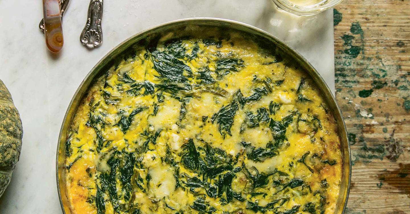 Spinach and cheese frittata recipe | House & Garden