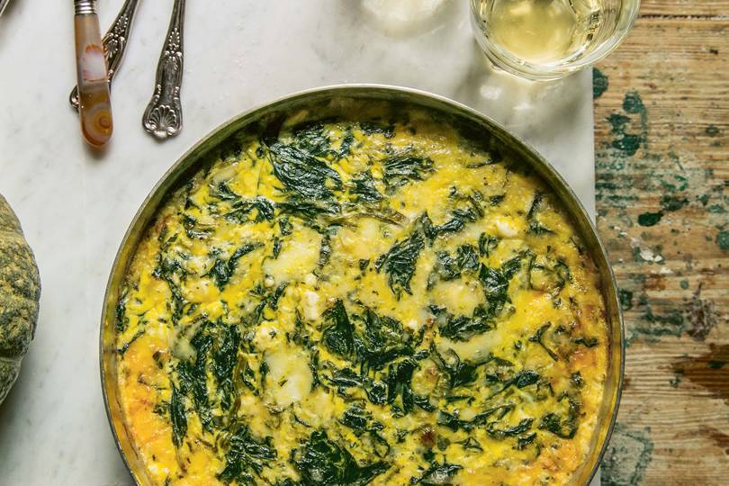 Spinach and cheese frittata recipe | House & Garden