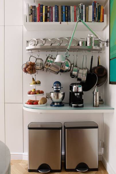 Small Kitchen Mix-and-Match Storage Idea - Small Spaces Design Ideas