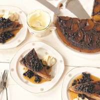 Plum Tarte Tatin With Spiced Red Wine Glaze Recipes House Garden