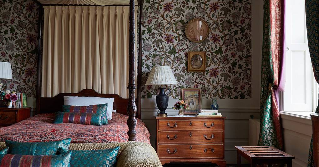 Edward Bulmer's guest bedroom in his Herefordshire house House & Garden