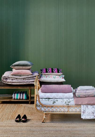 Bedlinen and cushions we love | House Chambray Pillowcase, Olive, 40 x 80 cm