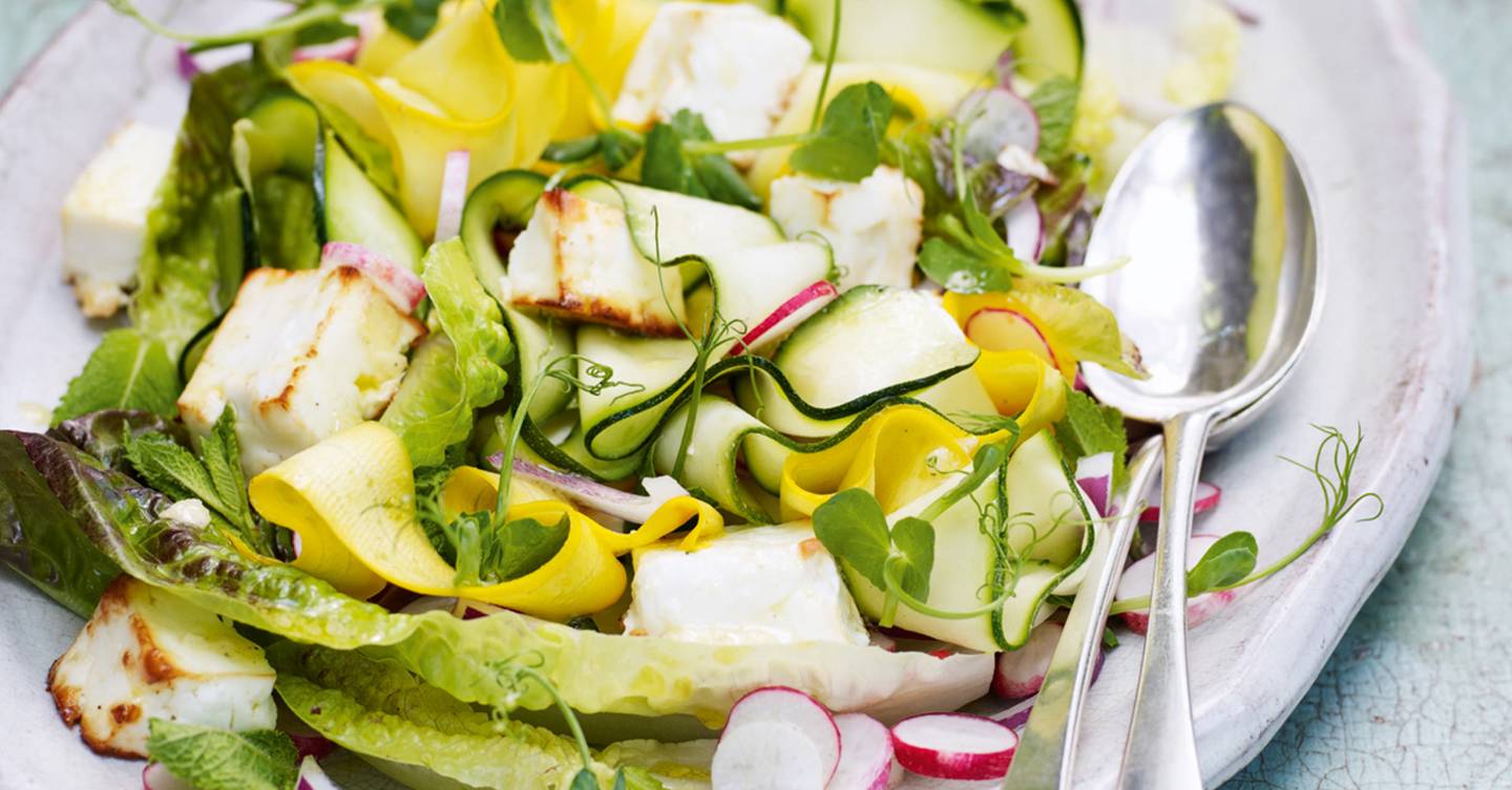 Courgette and Baked Feta Salad Healthy & Easy Recipes House & Garden