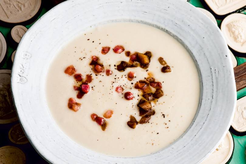 how chestnuts are vacuum cooked packed & House Pancetta Artichoke recipe Soup Chestnuts with