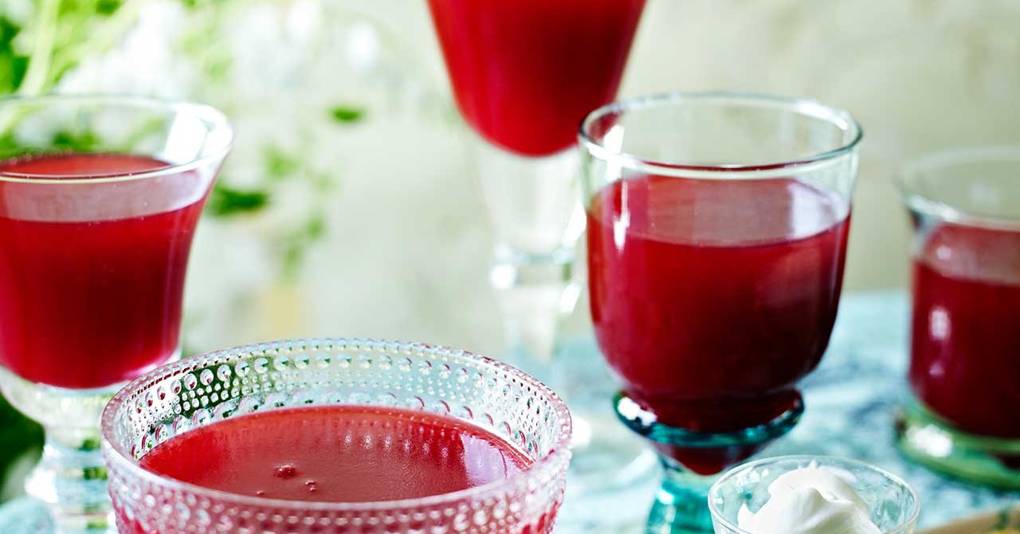 Raspberry jellies with pistachio and thyme biscuits Recipe House