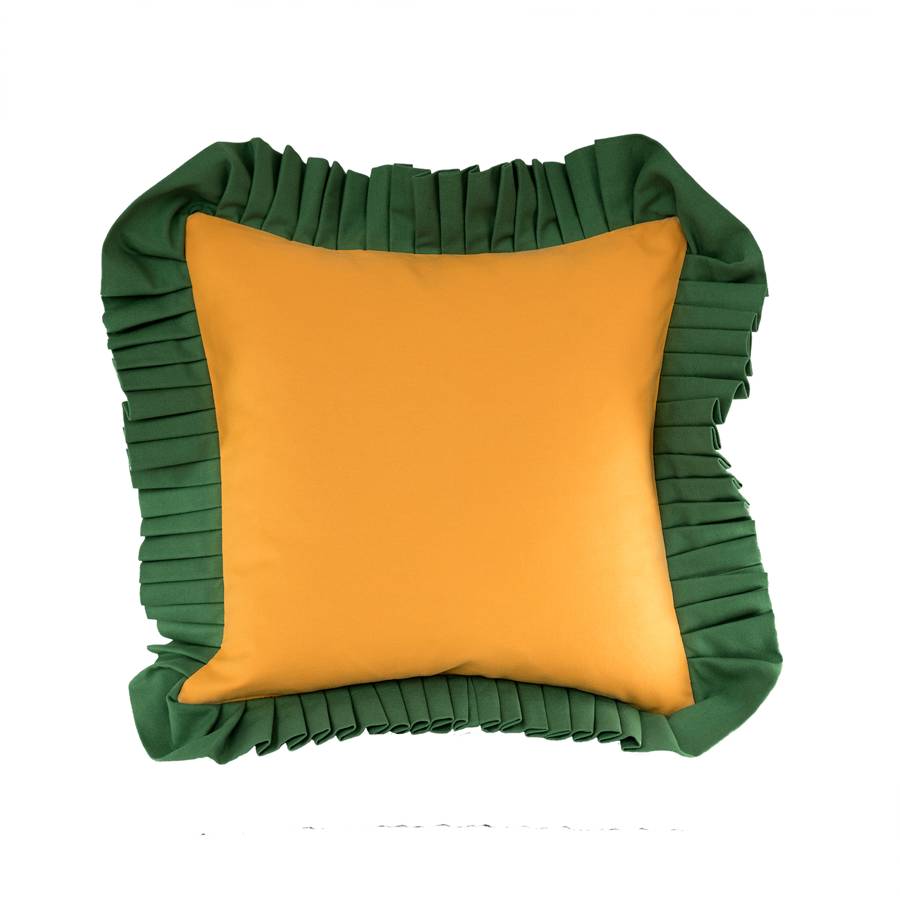 orange and green cushions