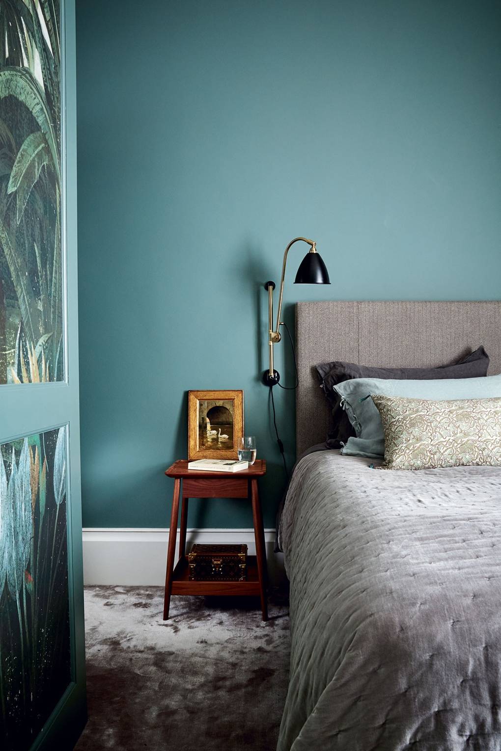 Teal Blue Bedroom Wall Paint Colour Ideas House Garden