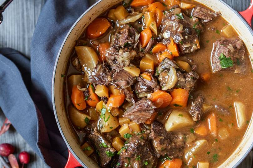 Beef cheeks with juniper berries and root vegetables House & Garden