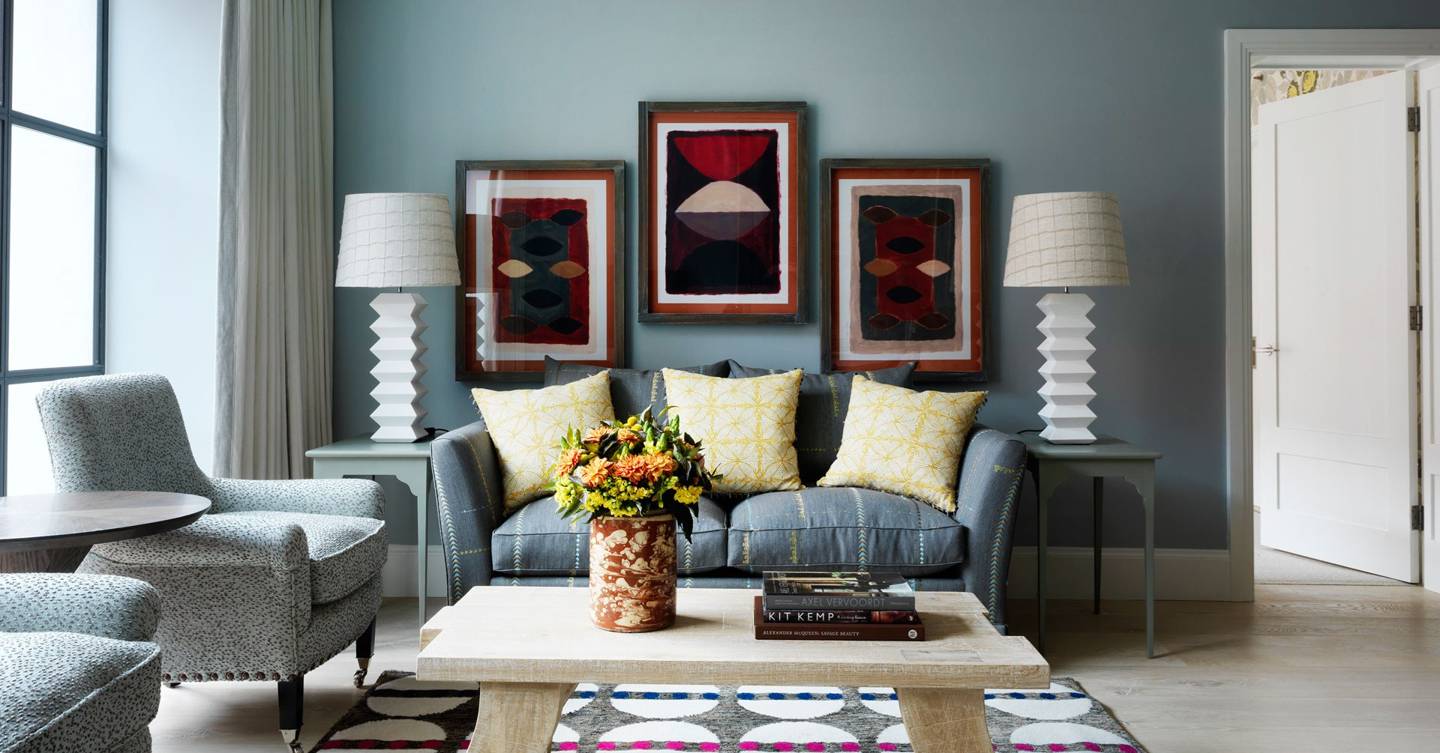 Blue Grey Living Room Colour Scheme Interior Design Ideas