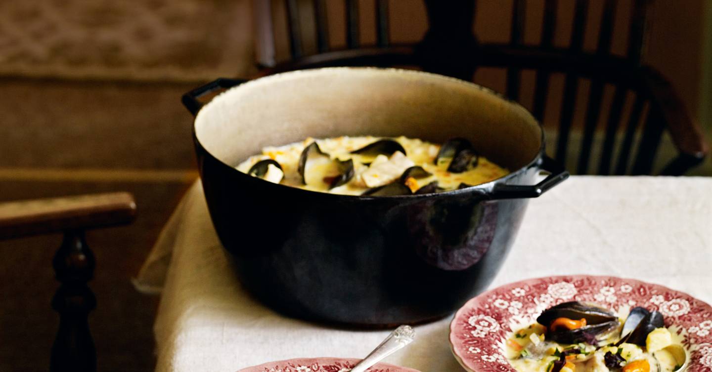 Smoked haddock and mussel chowder recipe House & Garden