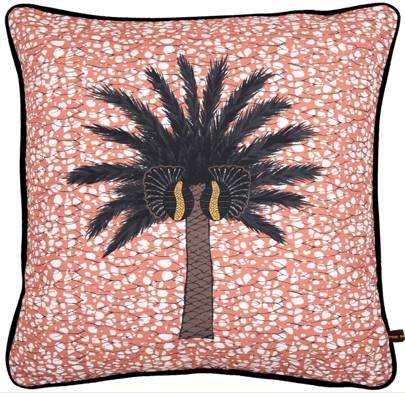 pink and copper cushions